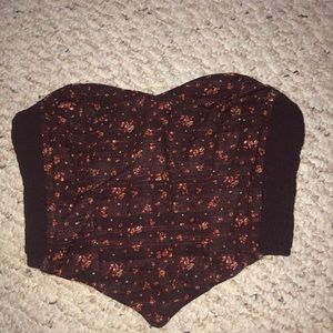 Urban outfitters strapless corset crop top size s